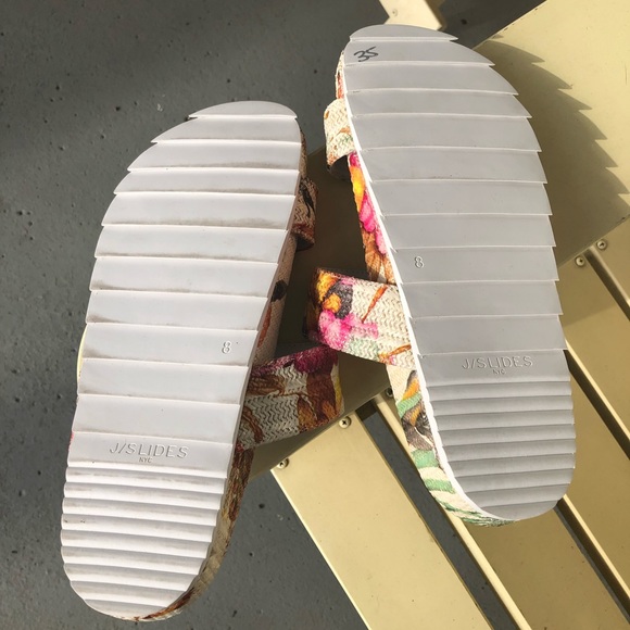 J Slides white/yellow raffia slide NIB no lid - Picture 6 of 8